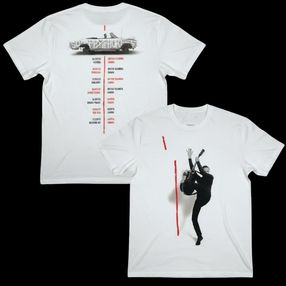 Bryan Adams T-Shirt Unisex L So Happy It Hurts Canada Tour Graphic Concert NEW